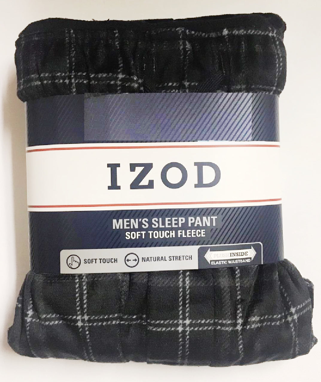 IZOD Men's Micro Fleece Pajama Pant, X-Large (Black)